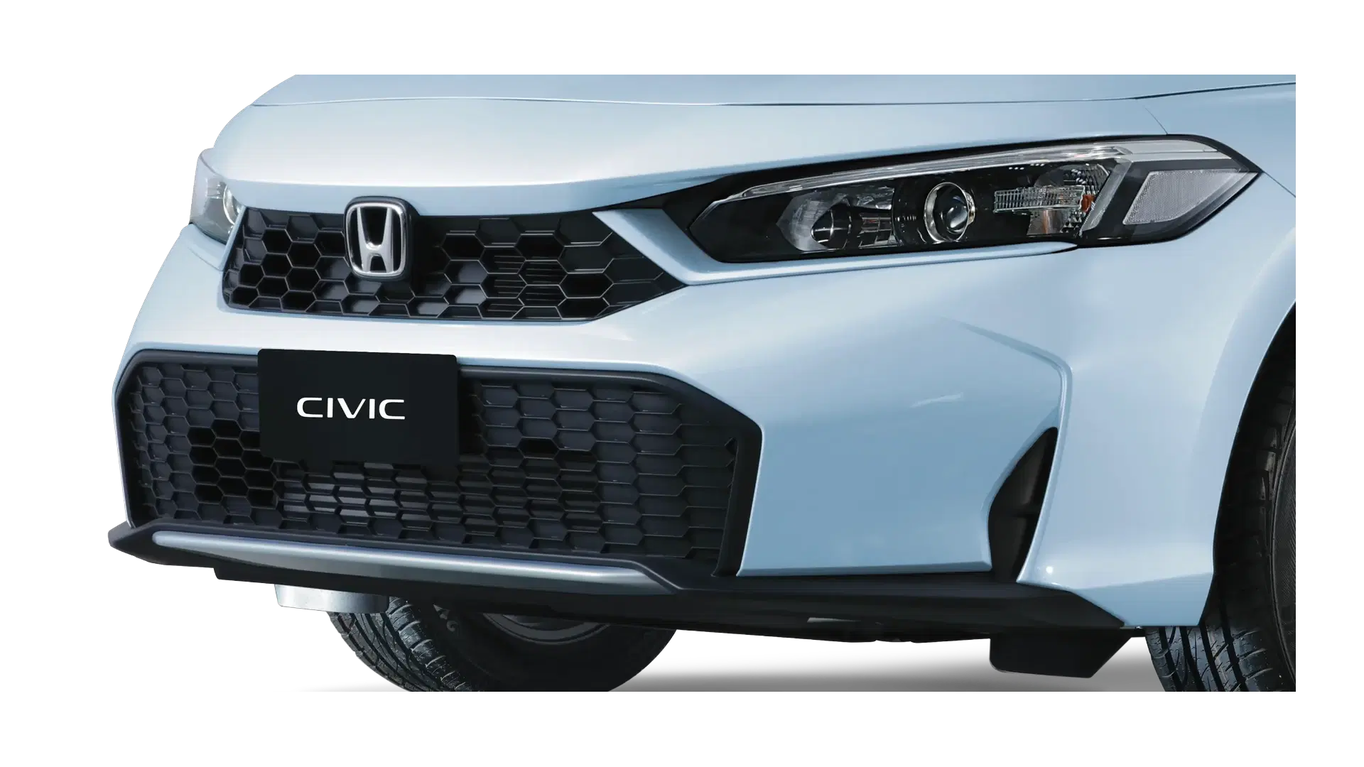 Honda Civic front grille and bumper