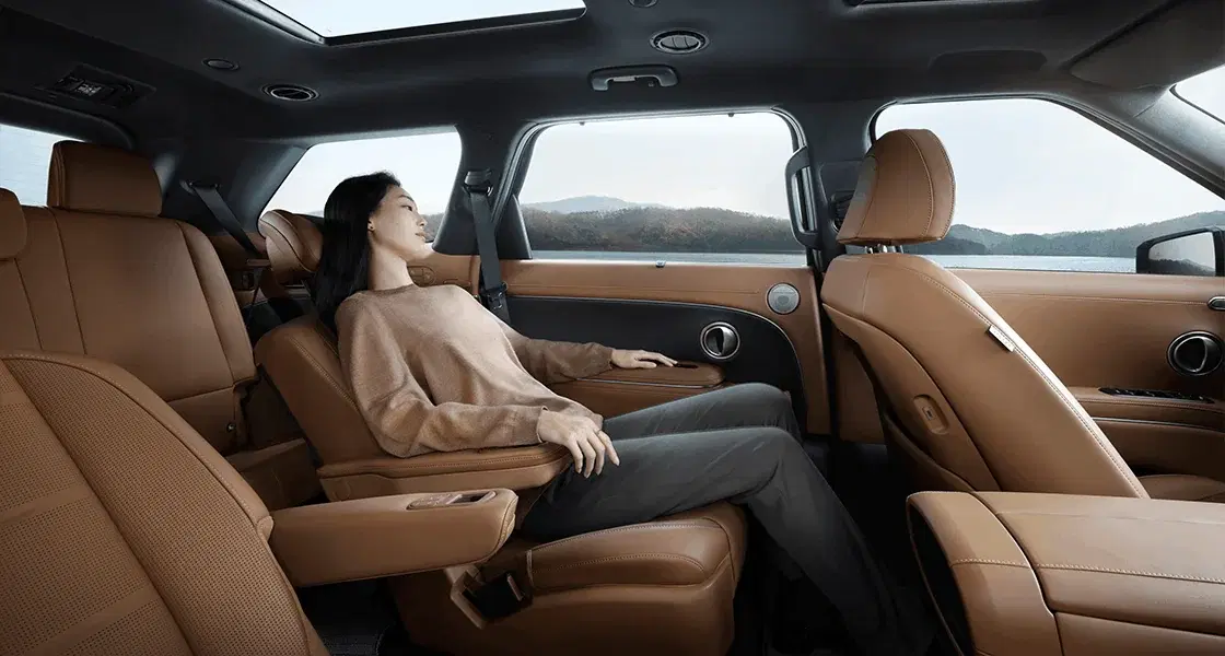Hyundai Palisade Hybrid second-row interior