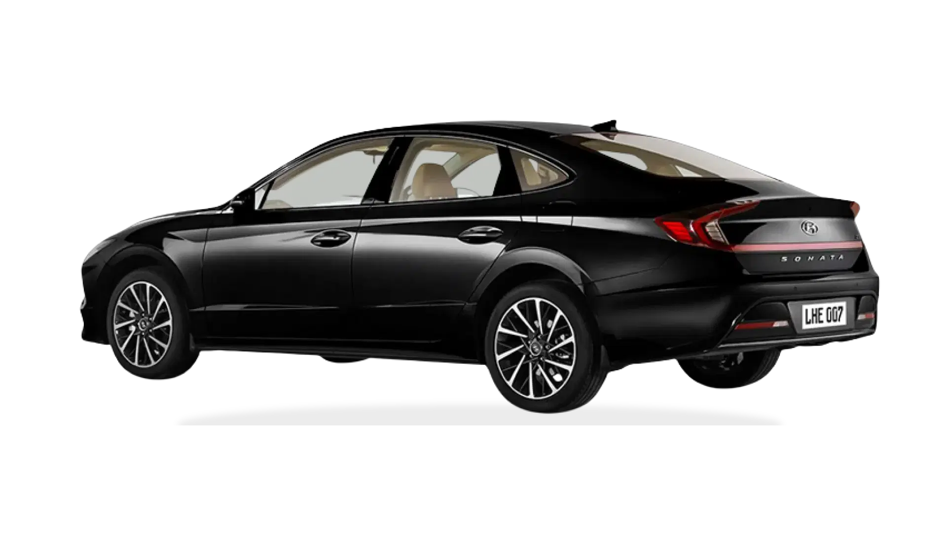 Hyundai Sonata rear three-quarter view